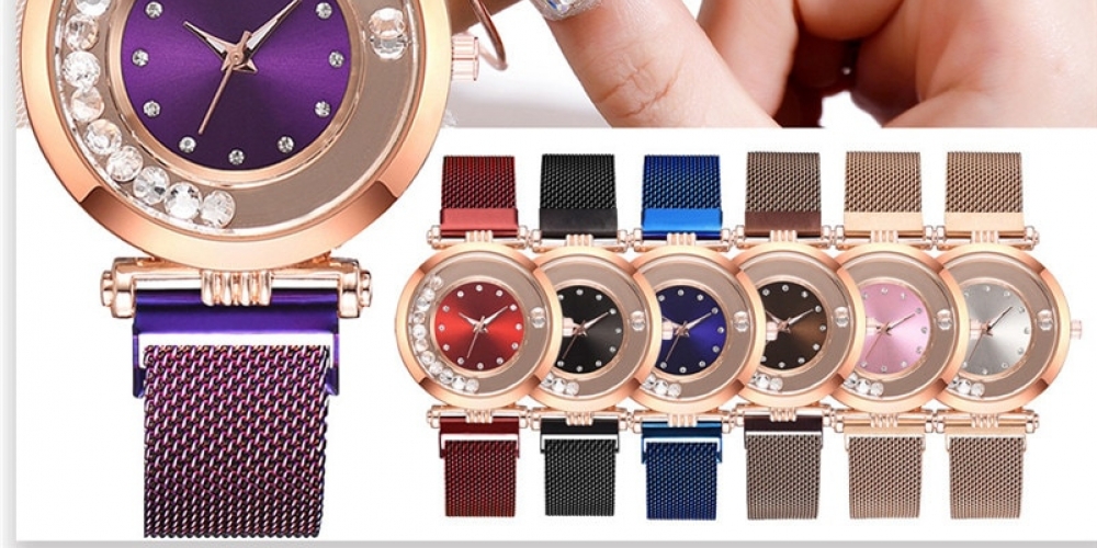 #hashtag2 Women Luxury Wristwatches Fashion Beads Diamond Quartz