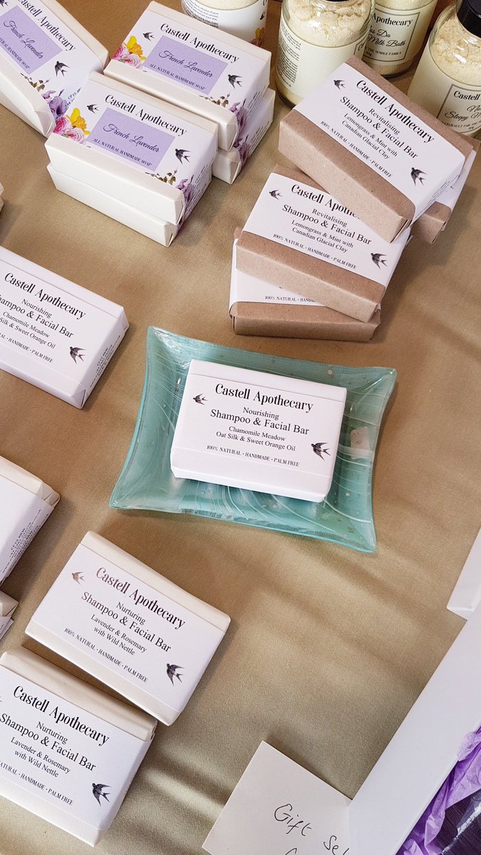 CastellUK's tweet photo. We're at the summer market in Cardiff for the next 2 weeks, come and stock up on your soaps and candles. We have a small selection of handmade glass soap dishes on offer too 😊
#Cardiff #craftmarket #summer #handmadesoaps #palmoilfree #facialbar #shampoobars #candles https://t.co/8nGAt7xBno