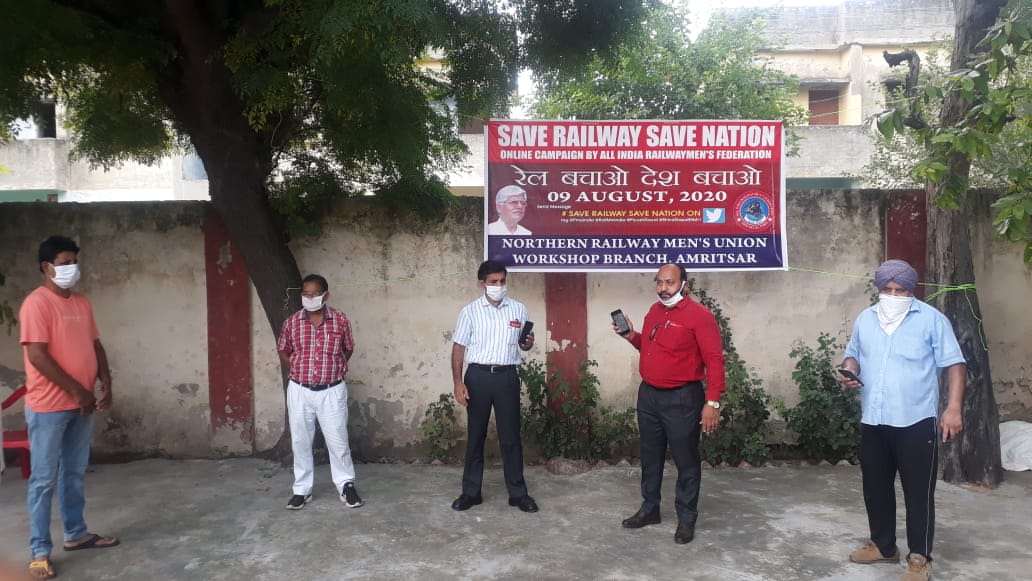 #SaveRailway_SaveNation campaign #NRMUWorkshopBranchAmritsar <a href="/ShivaGopalMish1/">Shiva Gopal Mishra</a> <a href="/airfindia/">AIRF</a>