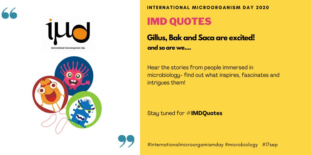 IntMicroDay's tweet photo. We are excited!⁠
⁠
Find out what about microbiology excites, inspires, fascinates and intrigues people.⁠
⁠
⁠
#IMDQuotes #internationalmicroorganismday #microbiology https://t.co/183ebjLKRp