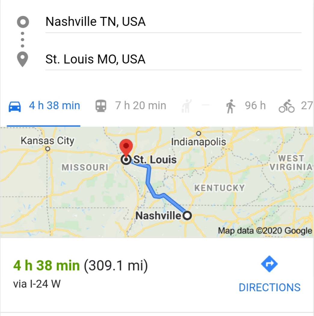 190809Drive: Nashville to St. LouisLeft Nashville to get back to some ballparks. Checked out late and got on the road north.  #MLB  #DiamondsOnCanvas  #AndyBrown