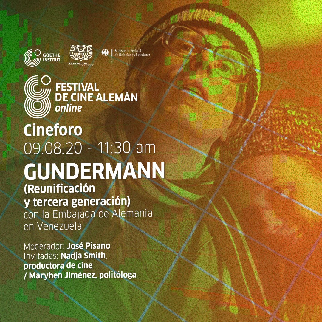 Cine Foros que realizaremos en el marco del Festival de Cine Alemán. Son totalmente gratuitos y para agendar tu cupo solo debes escribir al correo comprasweb@trasnochocultural.com coree solo disponemos de 100 cupos en cada Foro. Se realizarán por la plataforma Zoom.
