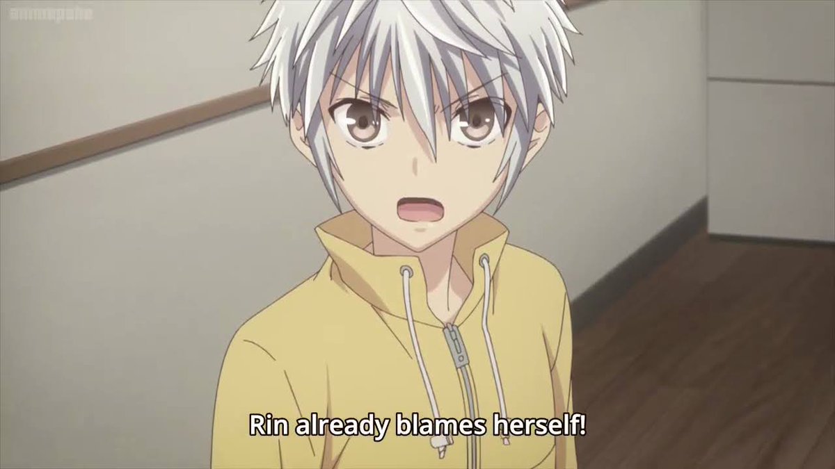 YES HARU LET THEM HEAR IT THEY DON'T UNDERSTAND ANYTHING THEY DON'T UNDERSTAND RIN HOW MUCH SHE'S SUFFERING!!!  #fruitsbasket