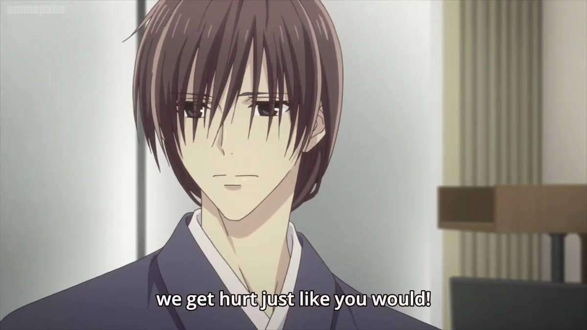 YES HARU LET THEM HEAR IT THEY DON'T UNDERSTAND ANYTHING THEY DON'T UNDERSTAND RIN HOW MUCH SHE'S SUFFERING!!!  #fruitsbasket
