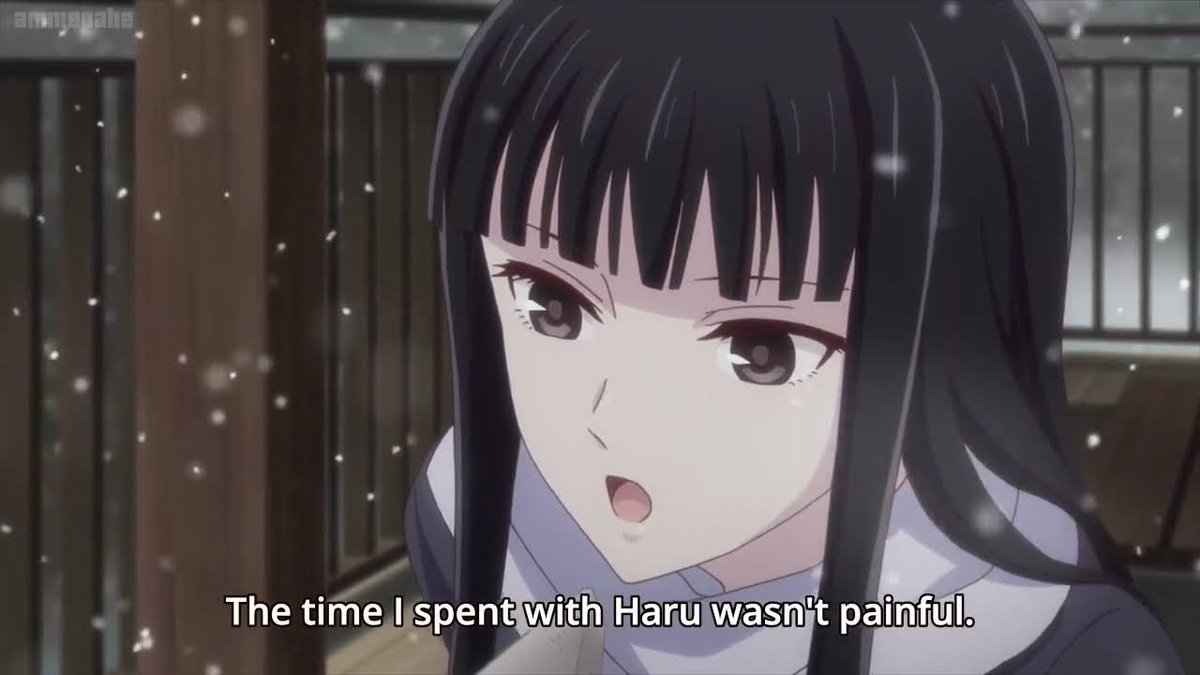 Love how much happiness Haru gave Rin he changed her world and made a lil better for her  #FruitsBasket