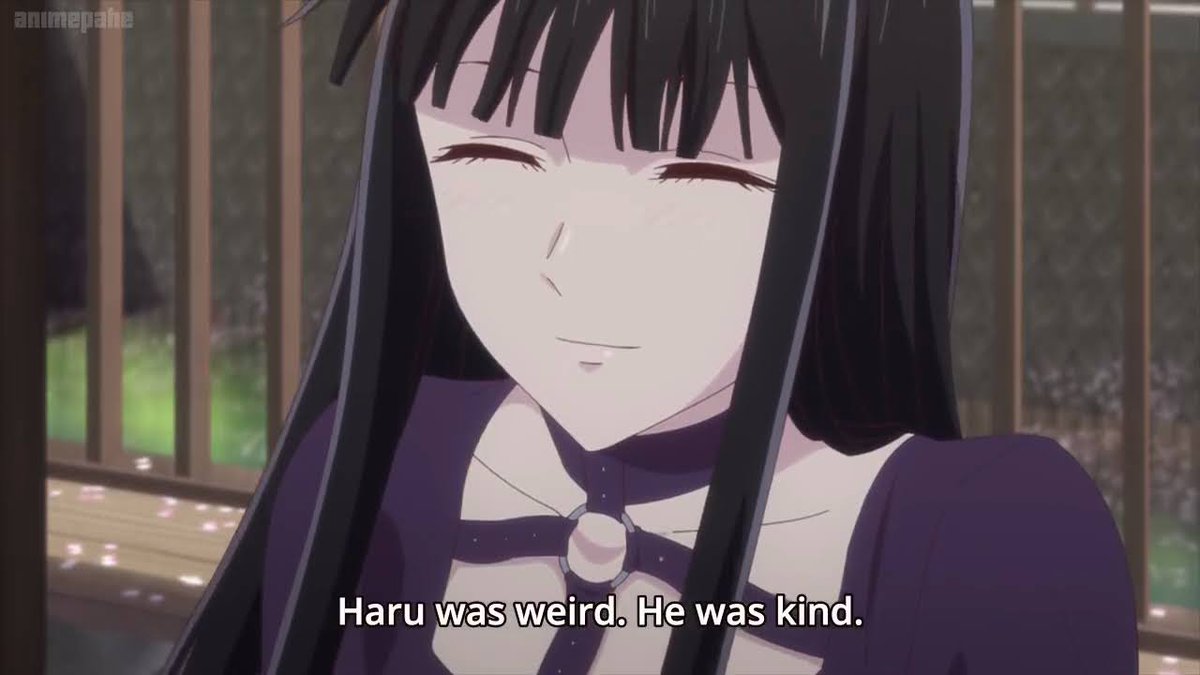 Love how much happiness Haru gave Rin he changed her world and made a lil better for her  #FruitsBasket