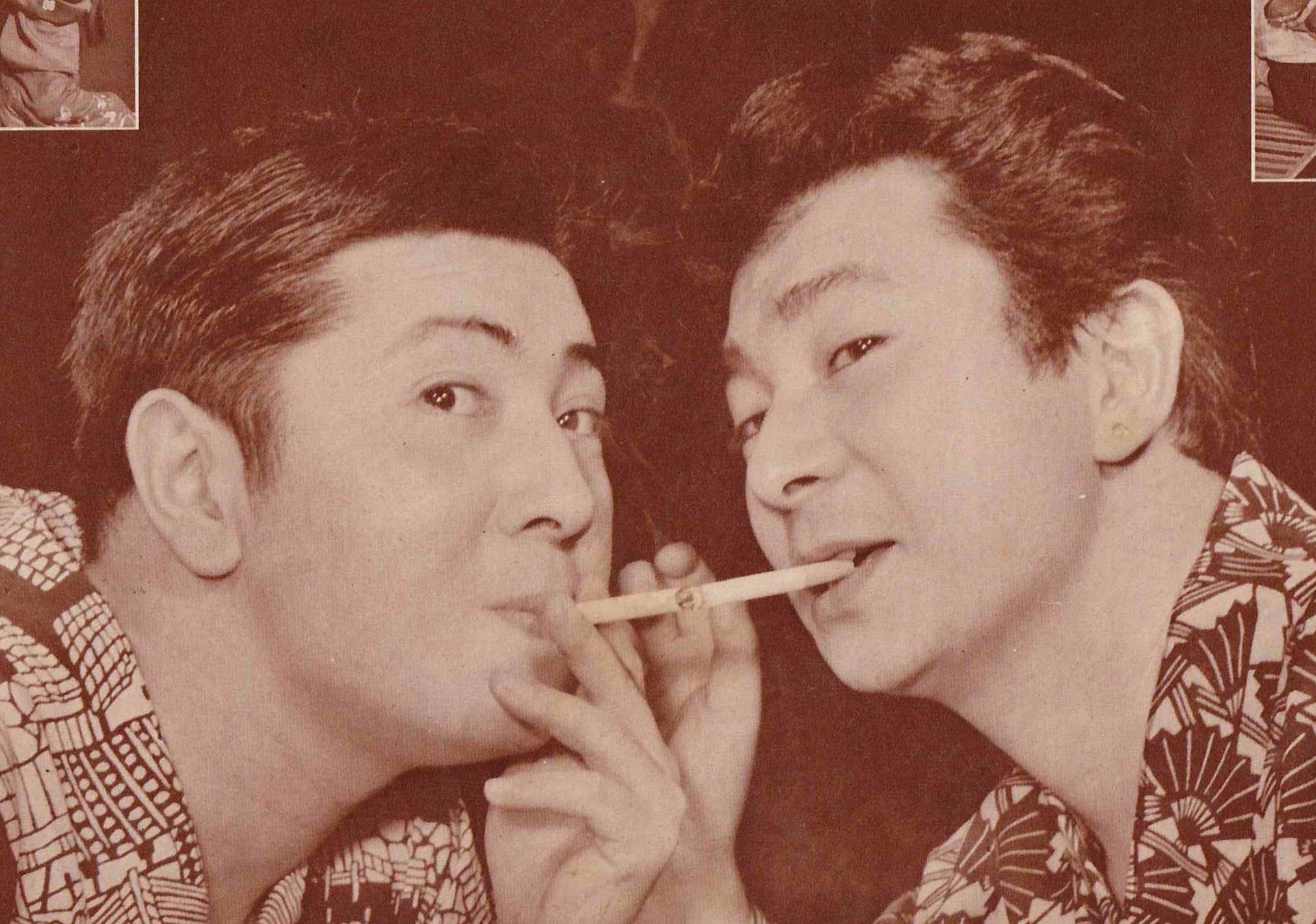 勝新太郎と若山富三郎のサイン（帝国ホテルのコースター） 勝新太郎と若山富三郎のサイン（帝国ホテルのコースター）
