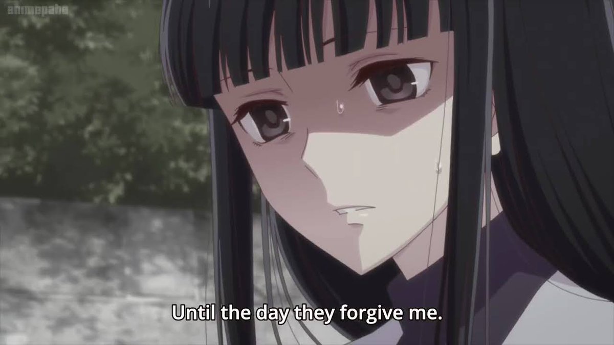 Oh my god how much Rin is suffering because of all this she thinks it's all her fault but it's not really she couldn't have done anything about it oh god it makes my heart pain....  #FruitsBasket
