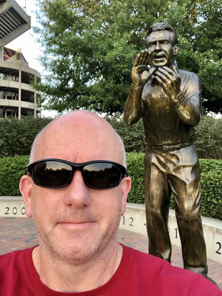 Two old friends getting reacquainted... socially distant and still legendary. Always good to see you, Coach Saban. #RollTide