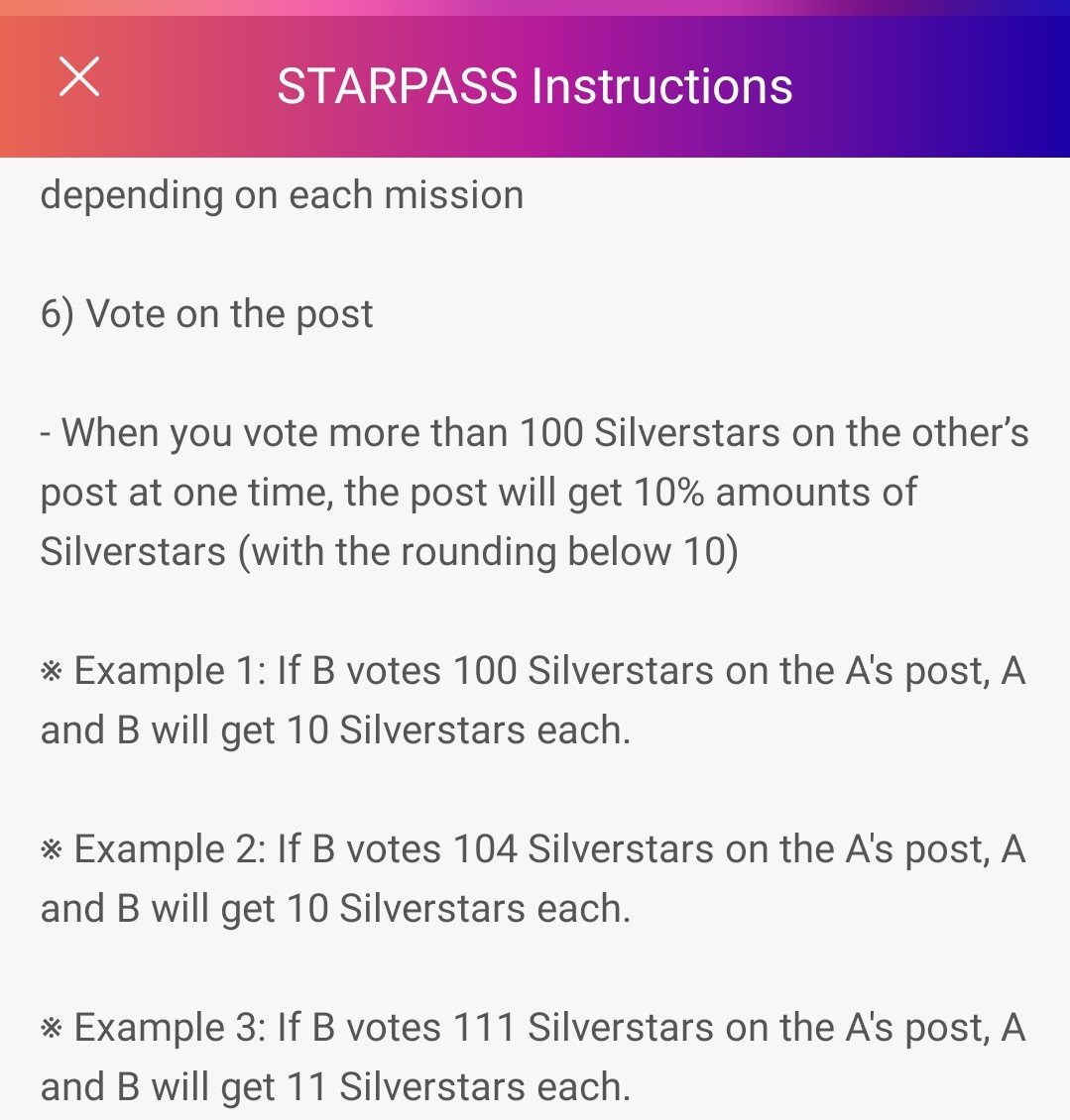 Update of STARPASSInstead of voting at main page you can vote at other post and get back 10% of your votings points .The post you vote will also get 10%. #김우석  #KIMWOOSEOK  @KWS_official_