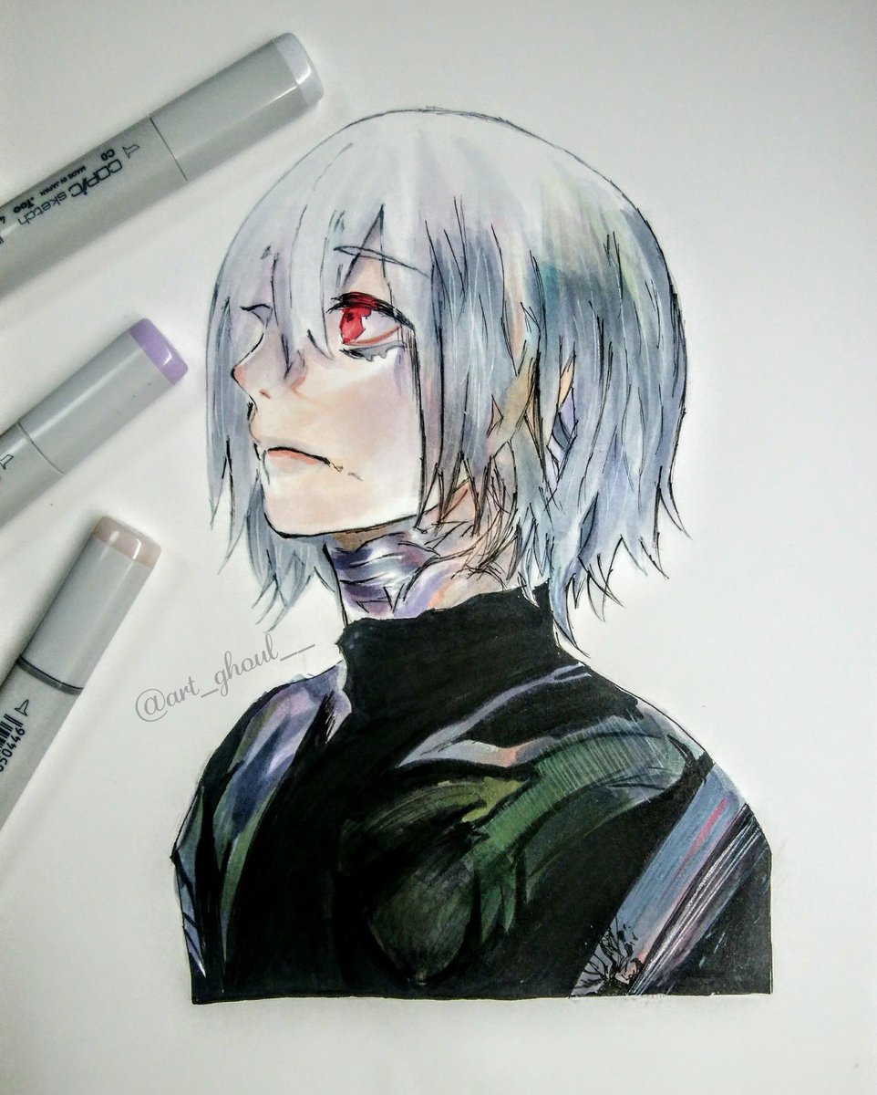 東京喰種:re / 金木研 16巻挿絵より。 「 なにもできないのは もういや