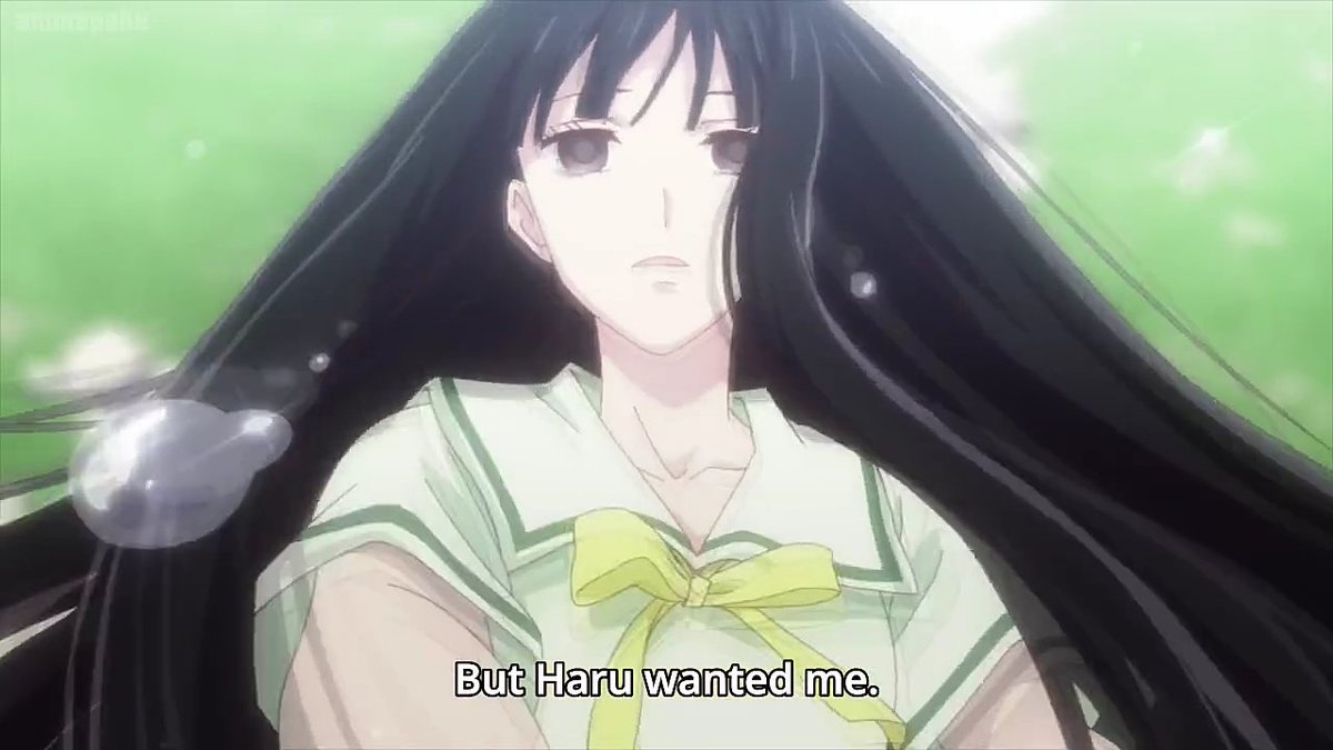 This scene  I watched it over and over again it just me cry feel so much pain I just can't express it into words! Akito why does she do these kinds of things  #FruitsBasket