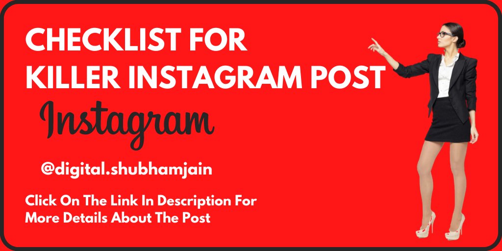 digitalshubham2's tweet photo. Checklist For Instagram 
https://t.co/NLnZxbfiY7
#instagrambio #instagramtips #instagramtipsandtricks #growinstagram #digitalmarketingplan #digitalmarketingstrategies #socialmediamarketingmanager #socialmediamarketingtips #digitalentreprenuer #marketingconsultant #marketingtips https://t.co/KuB8nw6PWV