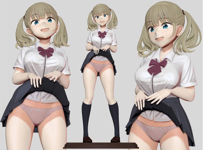 野良ヒグマ様(@norahigumax)のCG集(https://t.co/CjsHtJD0xC)に登場するお姉さんのフィギュアモデリングしました。 お世話になりました。#ZBrush 