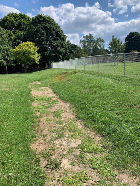 FrSerraTCDSB's tweet photo. Happy to report that the fence separating the park and the school yard is up!  Advocating for student safety!  @floracifelli @Markus4Ward2 @roberto_berton https://t.co/bSUkPvHDIq
