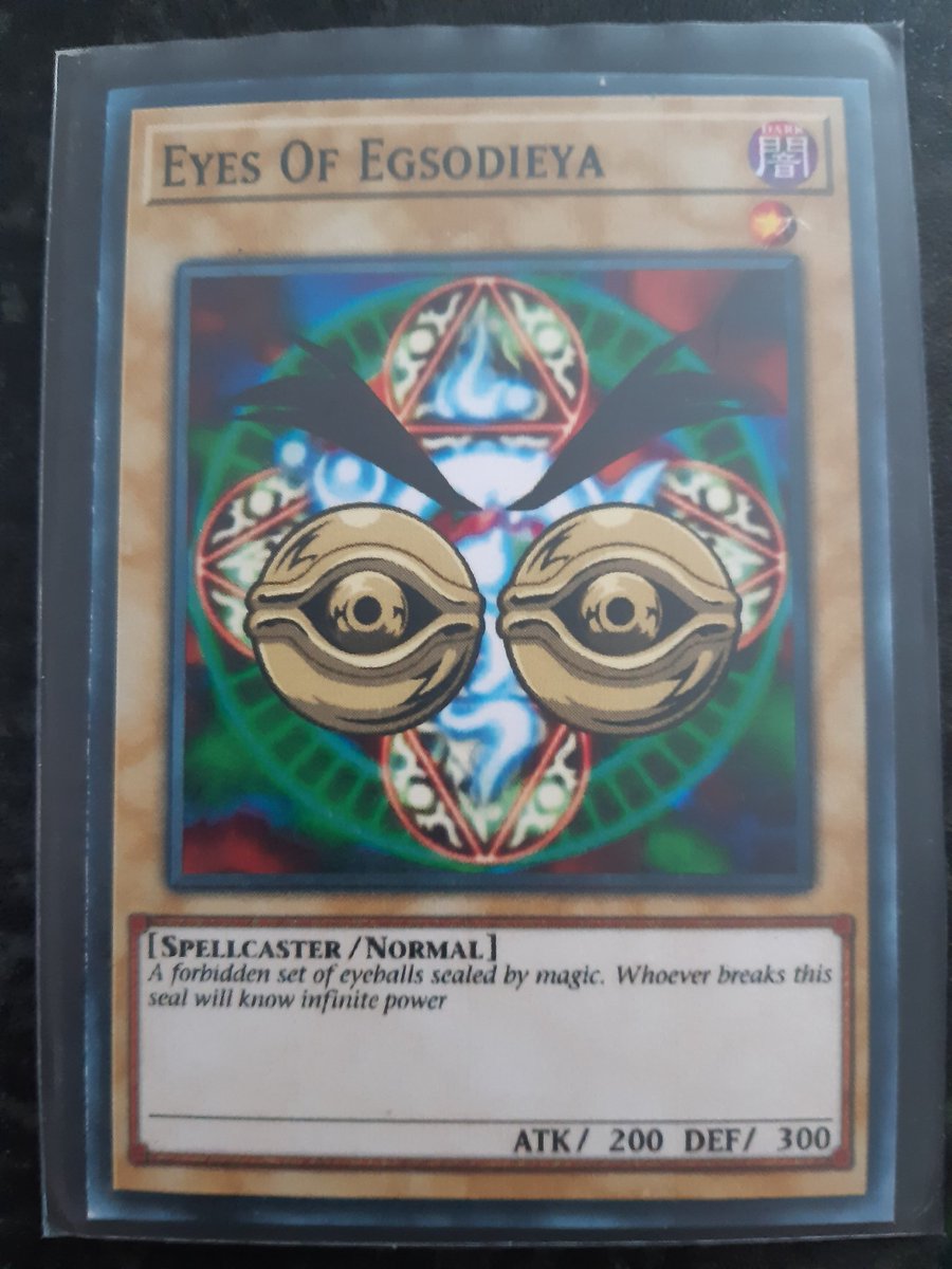 Bonus for yesterday: My housemate had some custom cards made for my birthday so here are the OC parts of egsodieya in real card form.