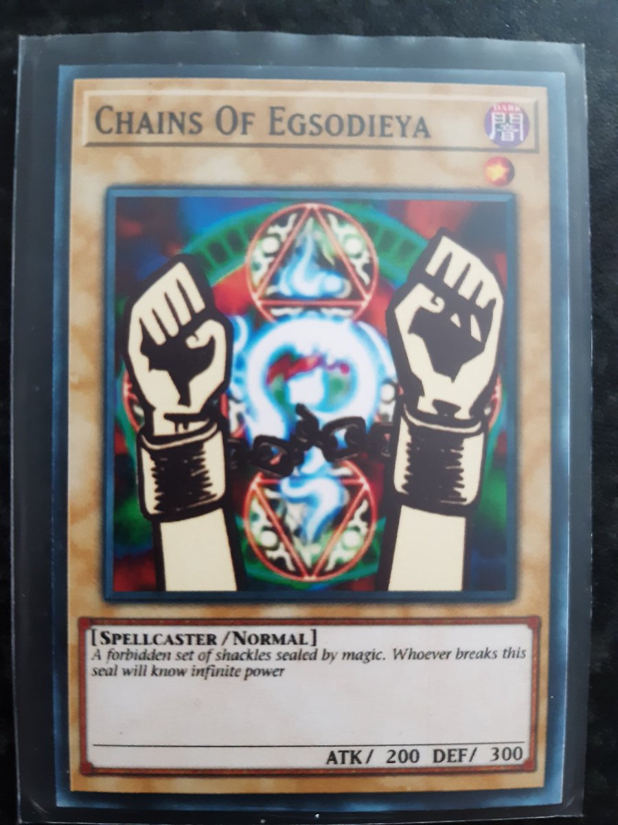Bonus for yesterday: My housemate had some custom cards made for my birthday so here are the OC parts of egsodieya in real card form.