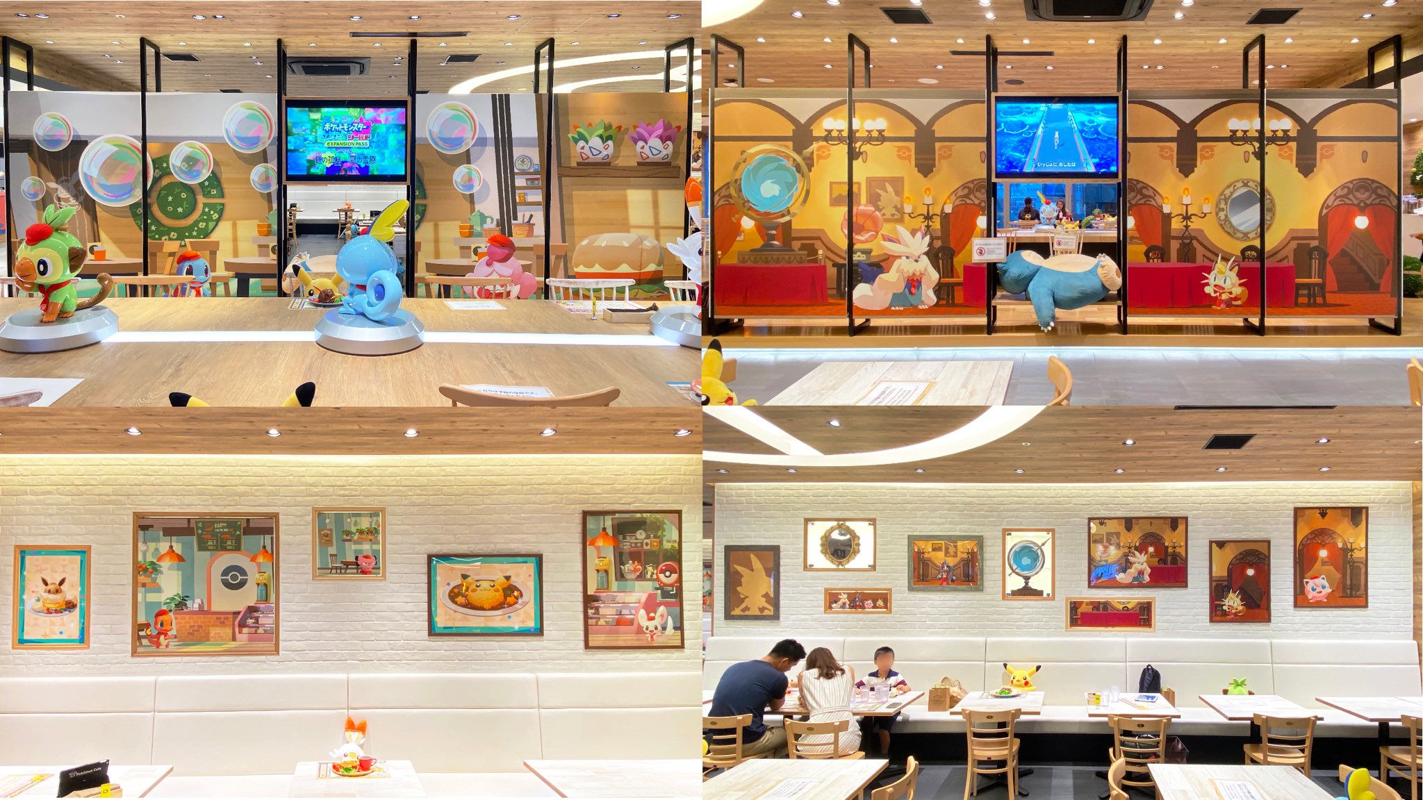 ヒノッチ ポケモンカフェ内装がまるごと Pokemon Cafe Mix 仕様に Bgmもゲームでお馴染みの 楽しい ポケモンたちもお客さんとして料理を食べに来ていてめっきゃわ幸せ空間でした ポケモンカフェ ポケモンカフェ