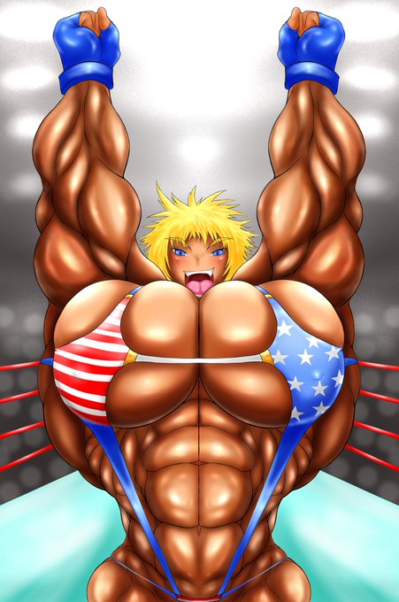 ムキムキ～エリスちゃん!!ムキムキ～💪🏾(^ω^) 