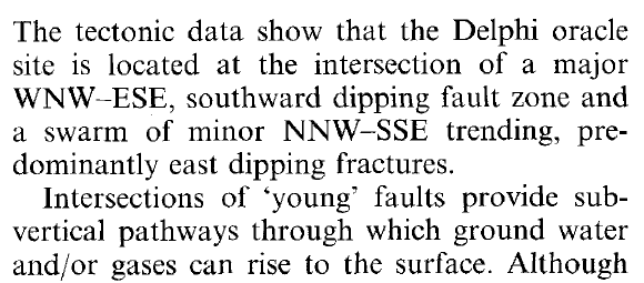 That is until 20 years ago when an interdisciplinary team decided to reinvestigateDe Boer and Hale (2000) presented a geological investigation of the area that showed that, contrary to Oppé, the temple didn’t just sit on one fault but at an intersection of two faults!/23