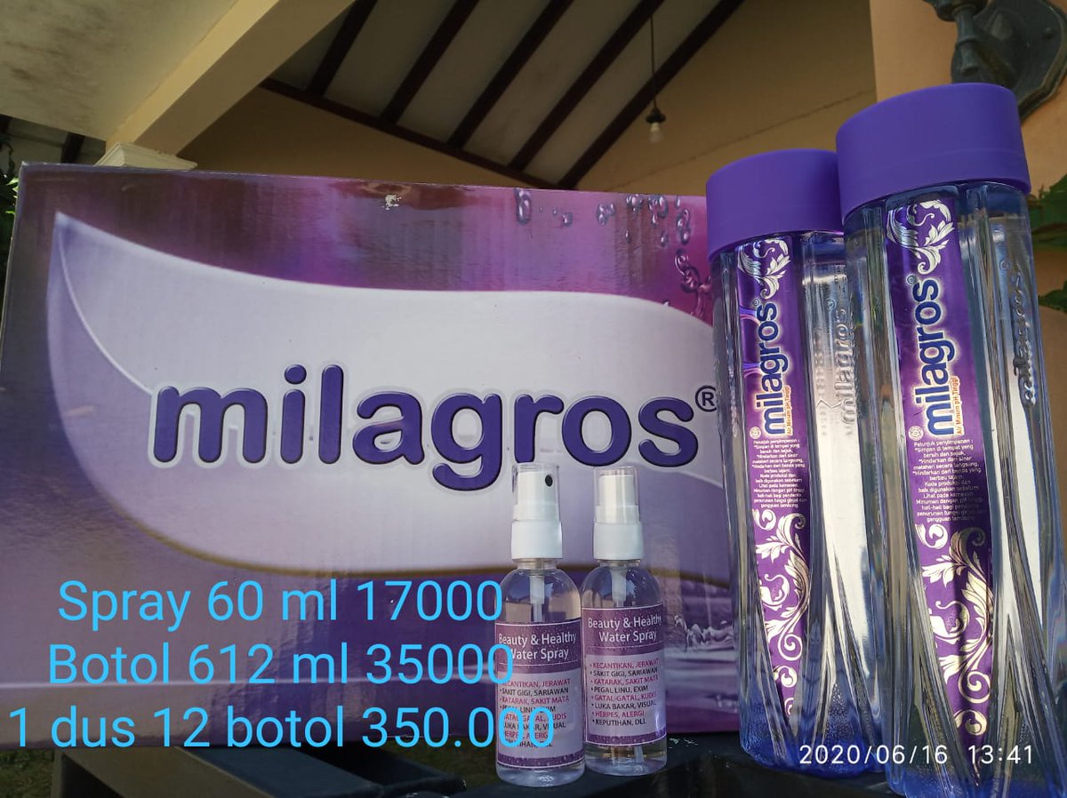 setya_yully's tweet photo. Tersedia air ajaib milagros untuk mengobati berbagai macam penyakit,mampu mengobati luka luar juga dgn disemprotkan dan menghilangkan jerawat. Ke RS mahal, perawatan wajah juga mahal cukup ikhtiar dgn air ajaib InsyaAllah disehatkan.
order bisa wa 0895360820684
#milagrosIndonesia https://t.co/qOfewpDLQq