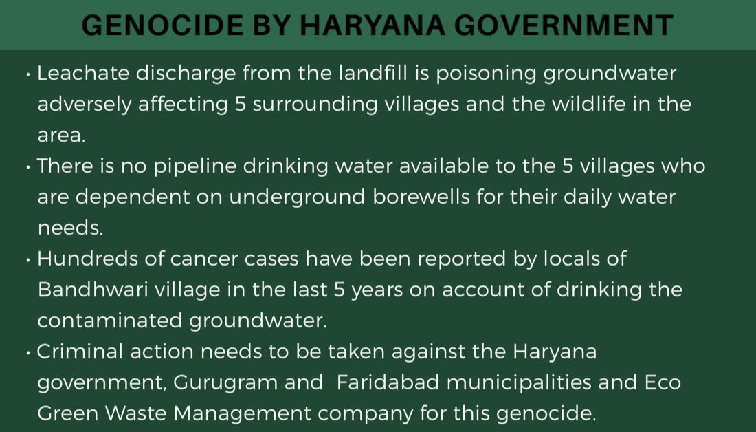 AravalliBachao's tweet photo. @MunCorpGurugram EIA report: "Heavy metals were found to be absent in groundwater analysed at 7 locations around Bandhwari landfill." This is in contrast to @CPCB_OFFICIAL &amp; @CSIR_NEERI reports
@HaryanaTweets @Chiranjeev_INC
#WithdrawEIA2020 #IndiaNotForSale #AravalliBachao https://t.co/ffBsxvSoF8