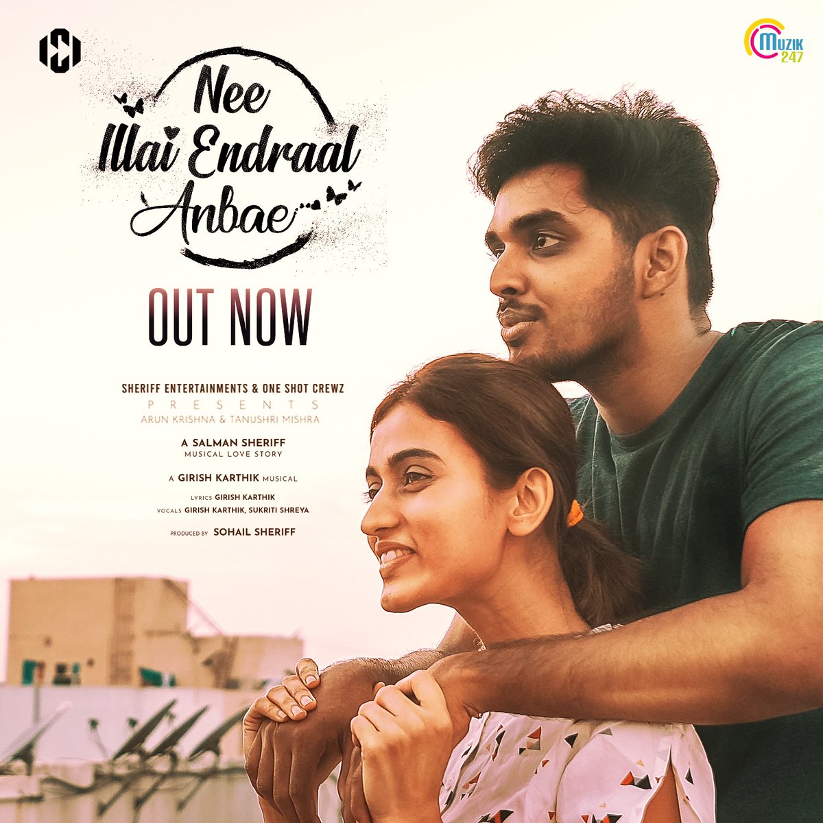 Muzik247in's tweet photo. Presenting the lyric video of the addictive melody #NeeIllaiEndraalAnbae tamil music video Composed by #GirishKarthik!🥰
▶https://t.co/o8aF11nHY0
@Arun___Krish___ #SalmanSheriff #TanushriMishra #SukritiSherya #RoshiniIS #SohailSheriff #AdithKrish #Siva @Muzik247in @potterprasad https://t.co/oxclKGZCSr