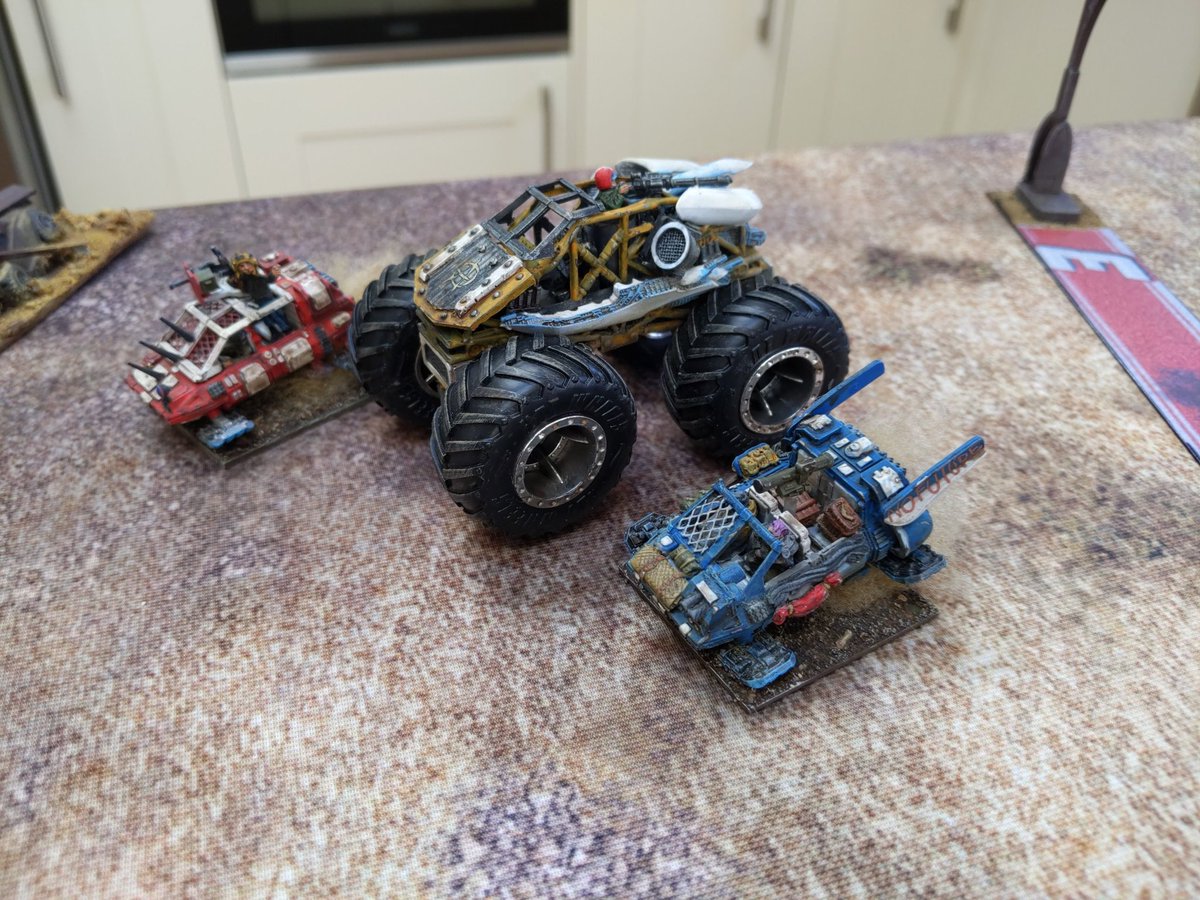 And a Mishkin team with a nuclear-powered monster truck and sonic weapons: