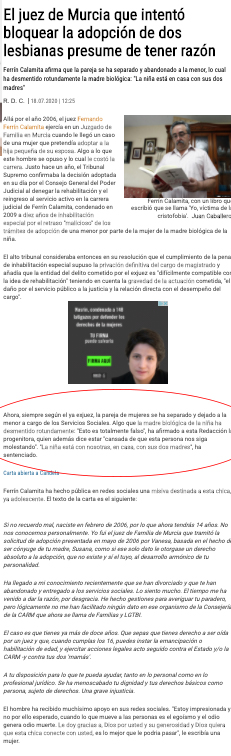 Fueron las madres las que tuvieron que llamar a  @diariolaopinion para desmentir el bulo, la acusación tan grave que está haciendo este señor y en lugar de quitar la publicación o escribir otra noticia con el desmentido le han metido en medio del texto este párrafo: