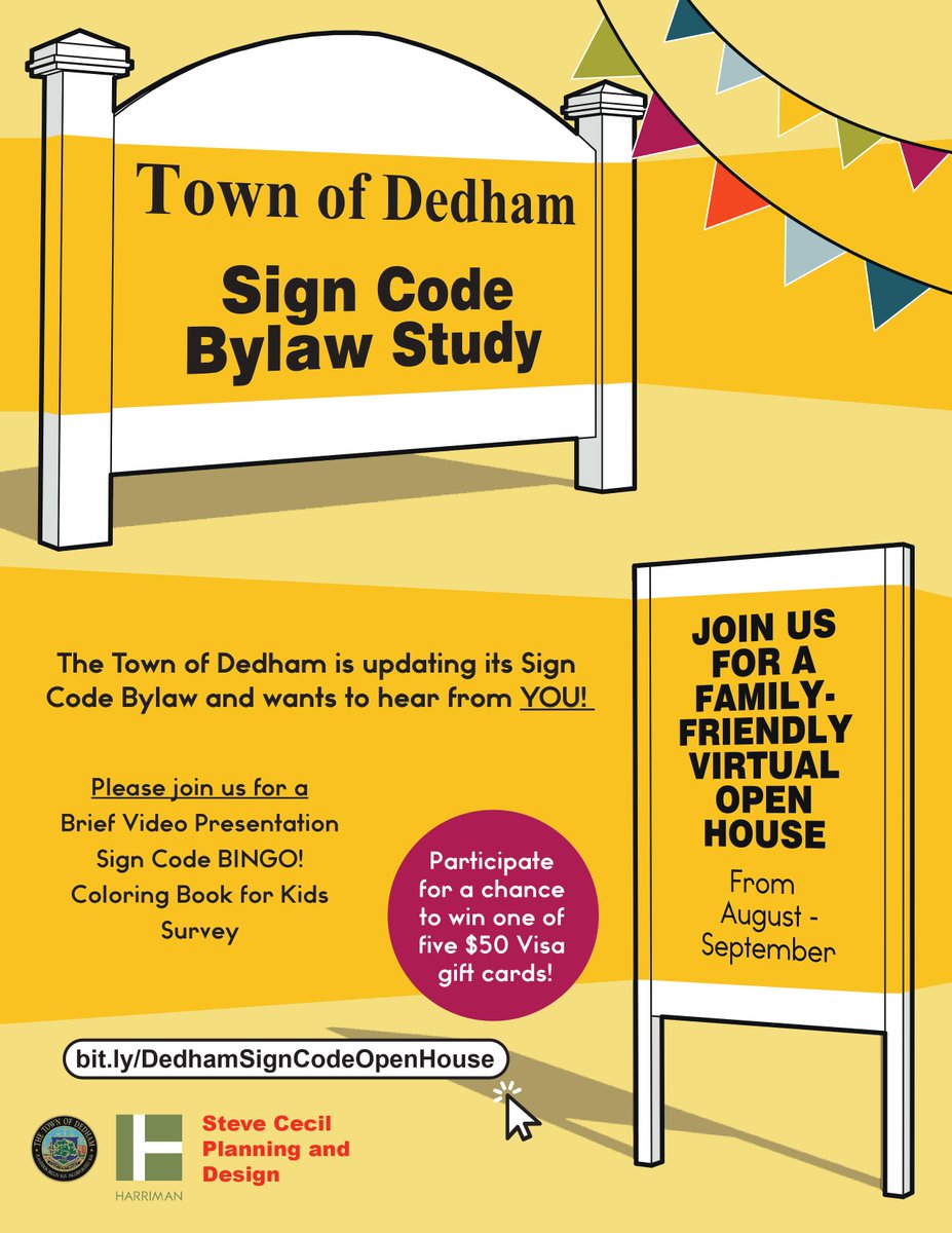 DedhamPlanning's tweet image. Join us for a Sign Code Virtual Open House!

Head over to bit.ly/DedhamSignCode… to get started!

#Community #Engagement #SignCode #Dedham #Signs #Update