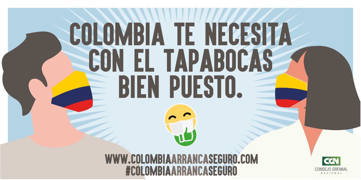 ConsejoGremial's tweet photo. #ColombiaTeNecesita Hoy estamos peleando la batalla más importante de nuestro tiempo. Por las vidas y los empleos de millones de colombianos. El @ConsejoGremial lo invita a cuidarse y a promover el autocuidado https://t.co/nvtO9P3Pe6