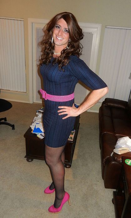 Crossdresser outdoor asian housewife
