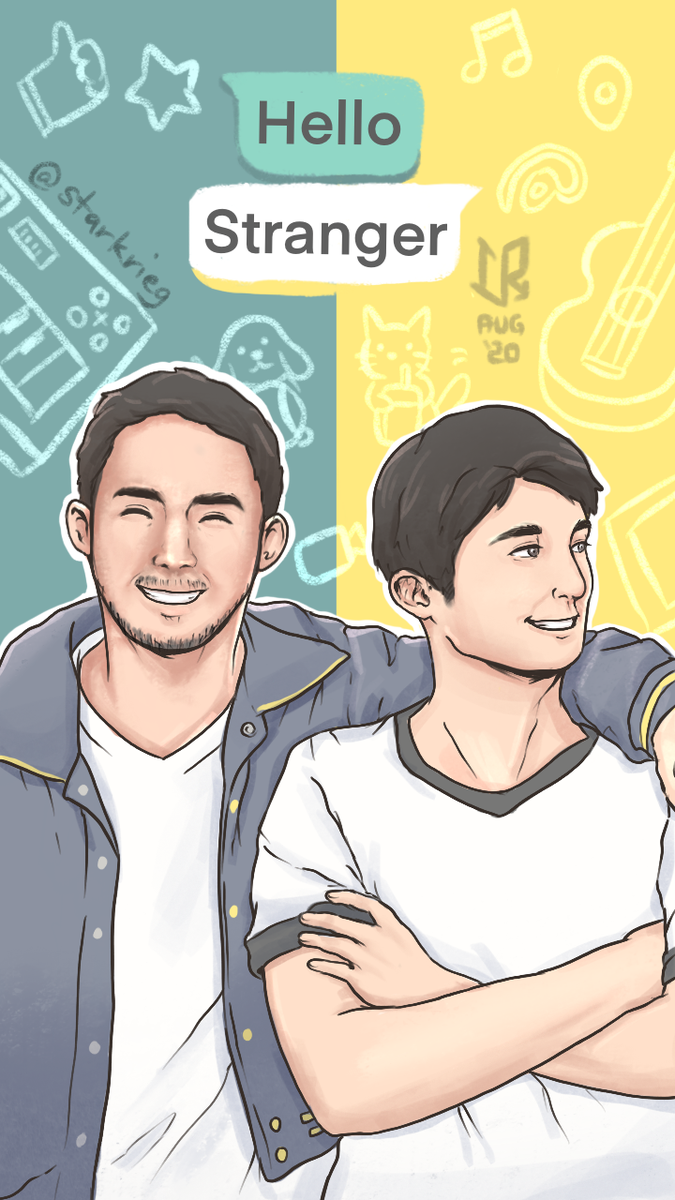 starkrieg's tweet image. Was gonna draw something sad from #HelloStrangerEP7 but it's @tonythesharky 's birthday so nope. I hope you had a good day!