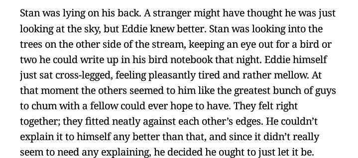  #ccITstv stan on the look out for birds, combined with eddie feeling a sense of Belonging has me so tender god