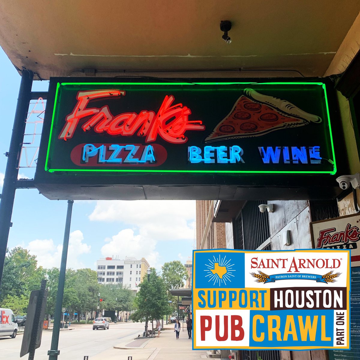 SaintArnold's tweet photo. One of our favorite spots for a slice is part of our #SupportHouston Pub Crawl!
✅Open Sunday – Wednesday 11:00 AM – 10:00 PM,
Thursday 11:00 – 1:00 AM,
Friday – Saturday 11:00 – 3:00 AM
✅Offers takeout and delivery.
https://t.co/4uEB1dAQWN https://t.co/5otpL9Y5lH