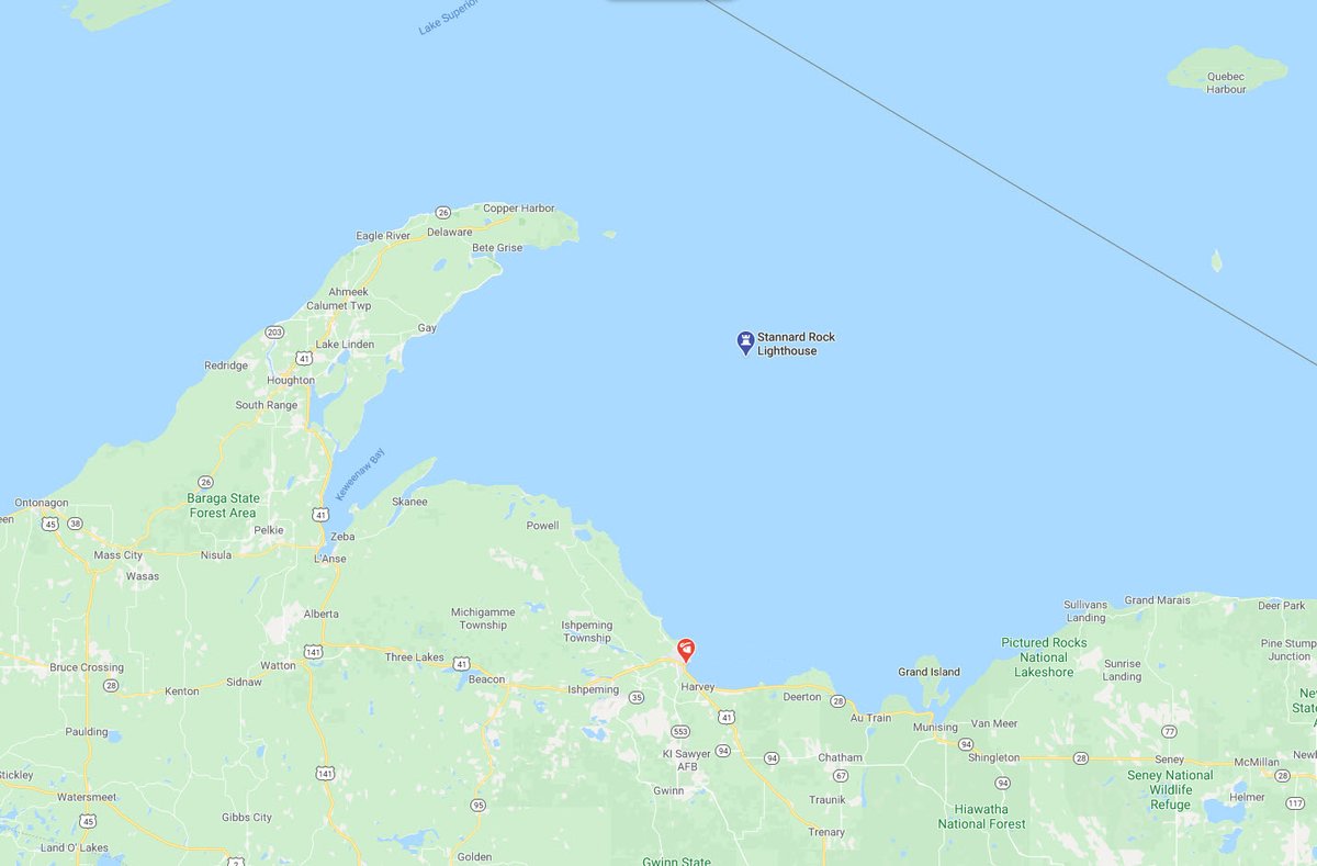 MISHPO's tweet photo. #LighthouseTrivia: What is Michigan's most remote #lighthouse? It's debatable, but we suggest Stannard's Rock Light. Built in 1882 on a shallow reef, it is 25 miles east of the #KeweenawPeninsula. Learn more about Michigan lighthouses: https://t.co/BSbx0QFAjG @KeweenawCVB https://t.co/b89tycdNlk