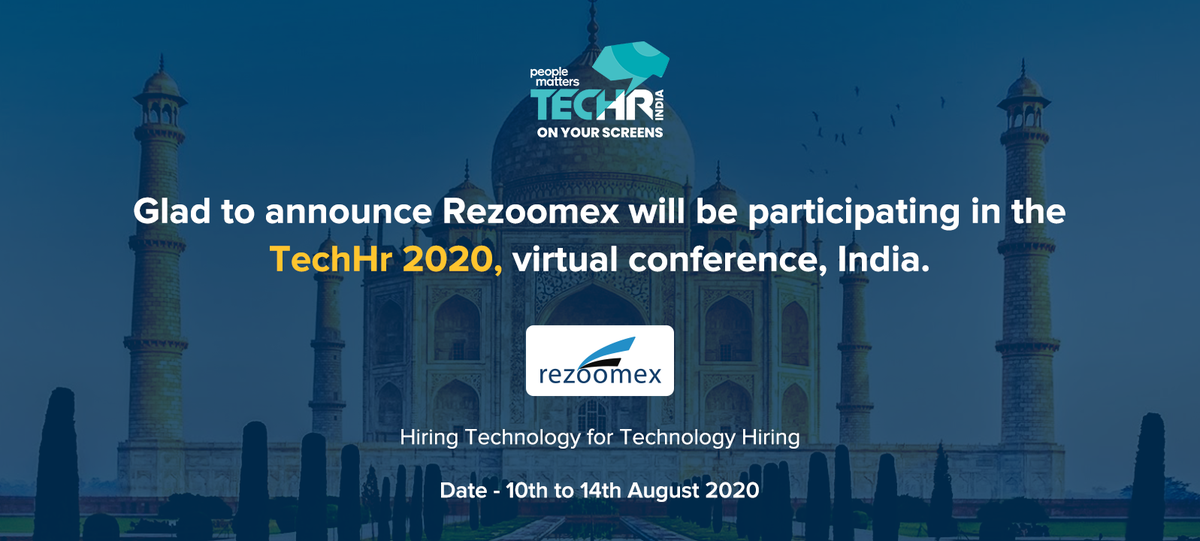 Rezoomex's tweet photo. IT Recruiters: Do connect with the Rezoomex Booth to play an awesome game &amp; win attractive prizes! #TechHrIn #VirtualEvents #Recruitment #TechHR #HR https://t.co/nMO8NxABeJ