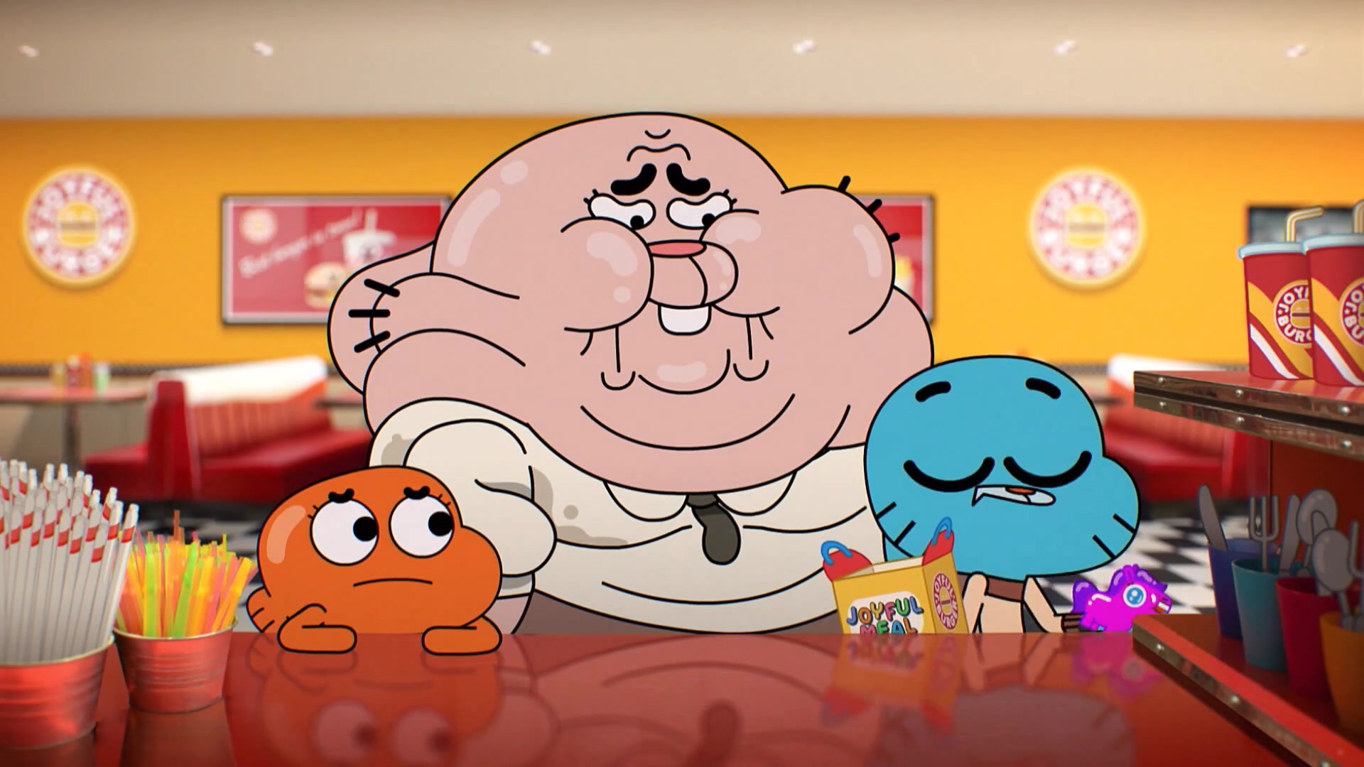 Gumball, Gumball and Darwin Have A Job?, The Menu