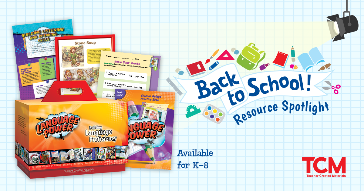 tcmpub's tweet image. Today&apos;s recommendation to support virtual, in-person, or hybrid instruction: Language Power— a flexible and easy-to-use solution to build language proficiency through the four language domains. Empower English language learners, learn more: bit.ly/39XPIKv
#TCMunited