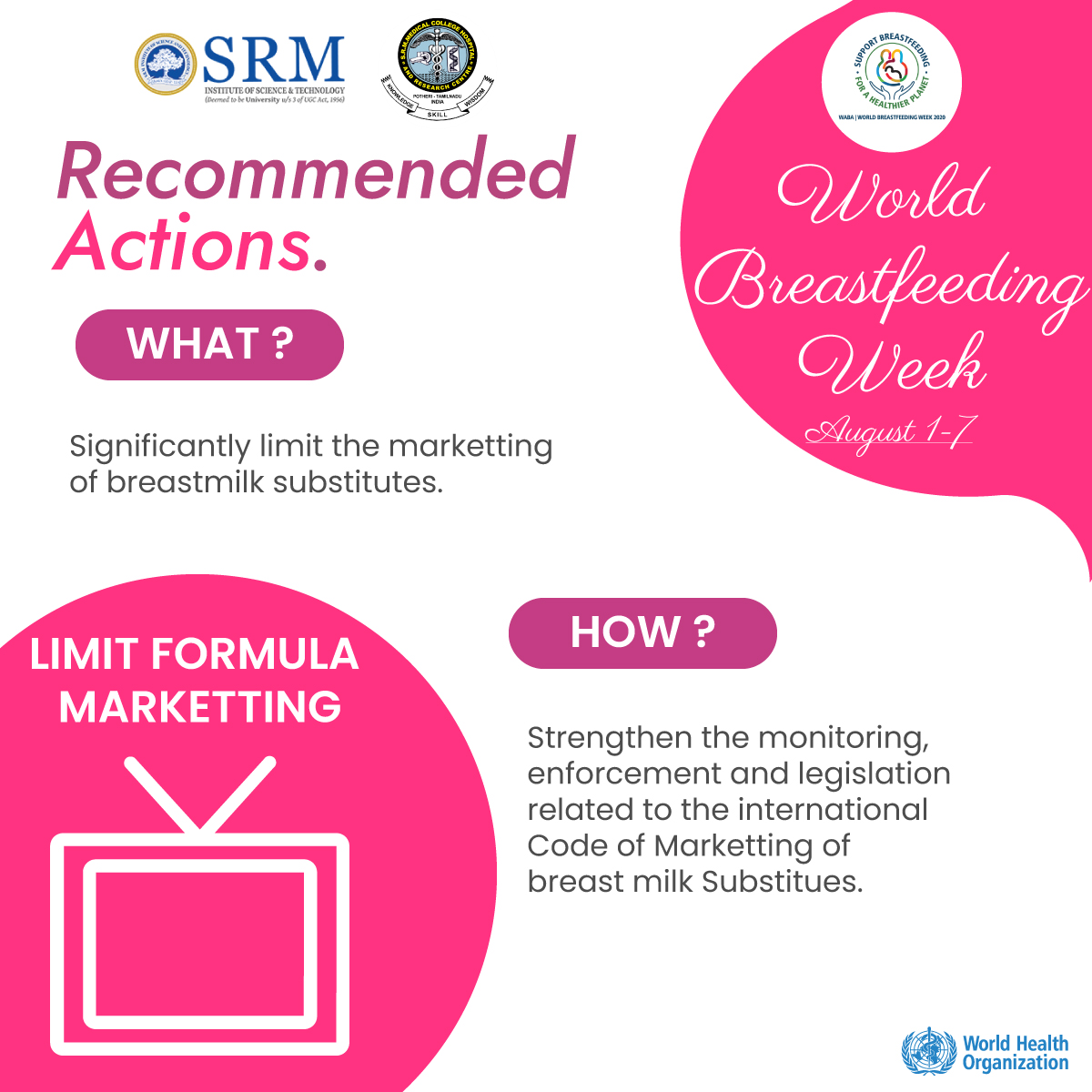 MedicalSrm's tweet photo. To promote breastfeeding and let every child benefit from its numerous advantages. Here are a few things that we can do -
#breastfeedingweek #awareness #global #waba #childcare #Pediatrics #breastfeeding #mythbuster https://t.co/lLnGpe5yXb