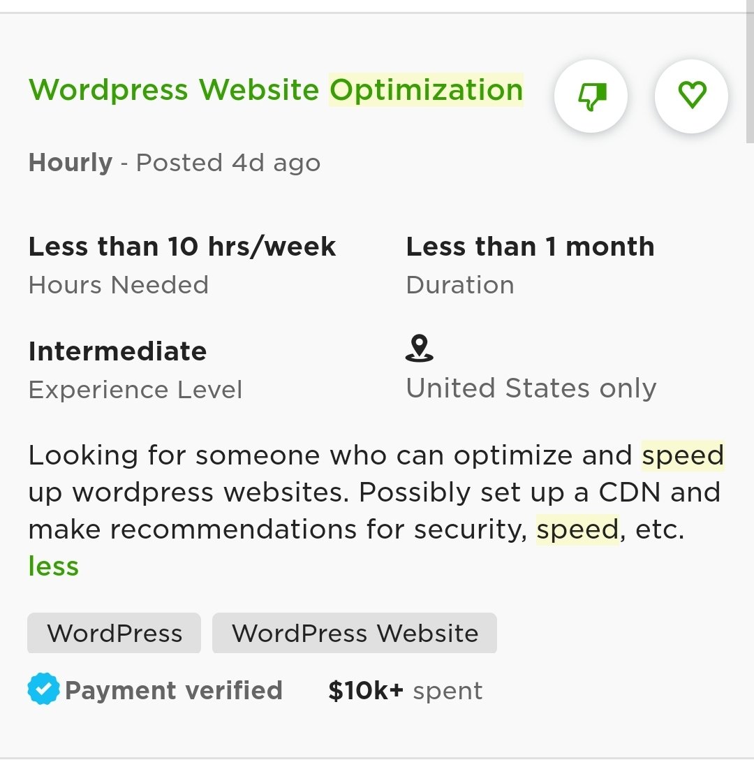 There are countless opportunities like this on  @Upwork, and other job boards.There is fierce competition for designing websites for mom and pop stores.Muuuch less competition for speed optimization. If you can do it, and do it WELL, you'll have more work than you can take
