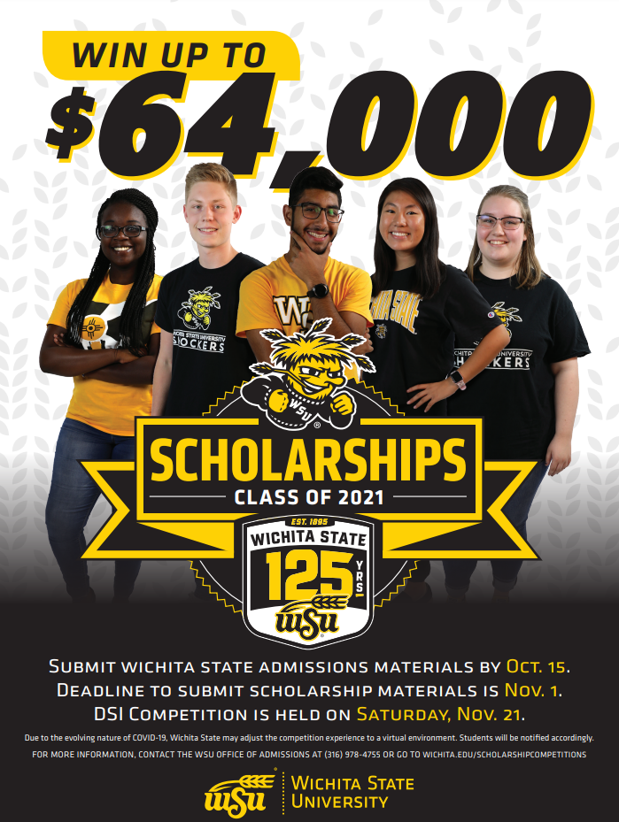 wheatweet's tweet photo. 💰 @WichitaState Scholarship Info Programs are coming up!  2⃣ virtual &amp; 2⃣ in-person events give high school seniors/parents an opp to learn about awards ranging from 💲2⃣0⃣0⃣0⃣0⃣-💲6⃣4⃣0⃣0⃣0⃣, PLUS info on FULL-RIDE @RuddFoundation scholarships. 

ℹ️: https://t.co/huslpktdsQ https://t.co/e9D3j9VUCY