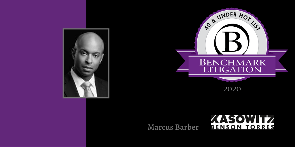 BenchLitigation's tweet image. @KasowitzLLP Marcus Barber's highly-regarded work in intellectual property disputes landed him on the #Benchmark40andUnder list. The 2020 list consists of a group of impressive and energetic individuals making their mark across the country. Click for more.
spr.ly/6016G5OXp