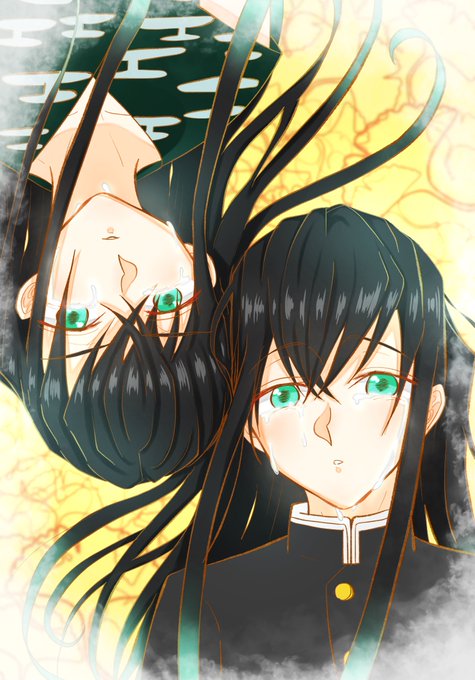 なみをさんがTwitterに投稿した時透無一郎(鬼滅の刃)のイラスト。