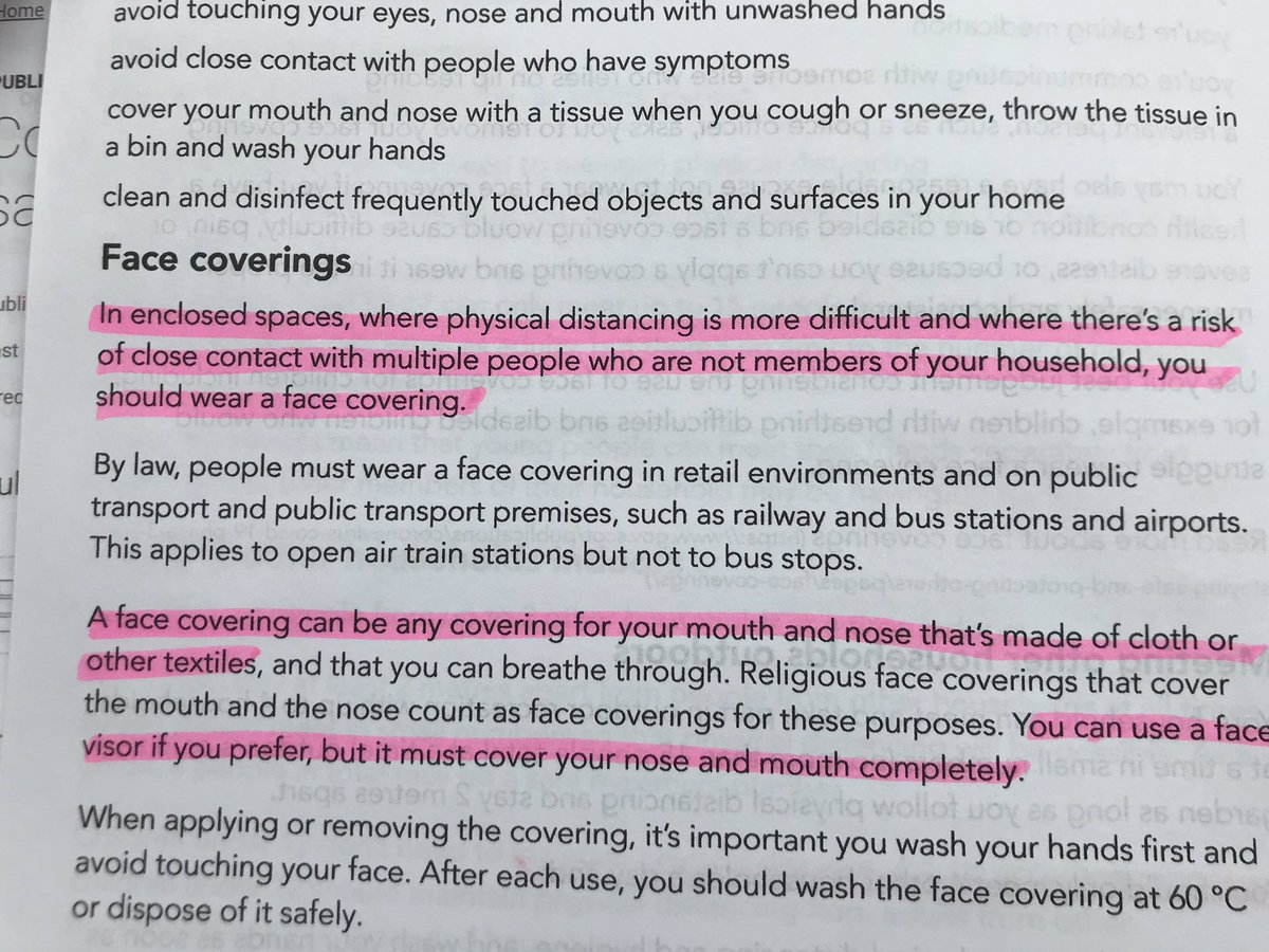 Particular areas of concern include the abandonment of very clear rules regarding: physical distancing, face coverings and meeting other households for anyone over the age of 12, as soon as one sets foot in an educational establishment. 4/6