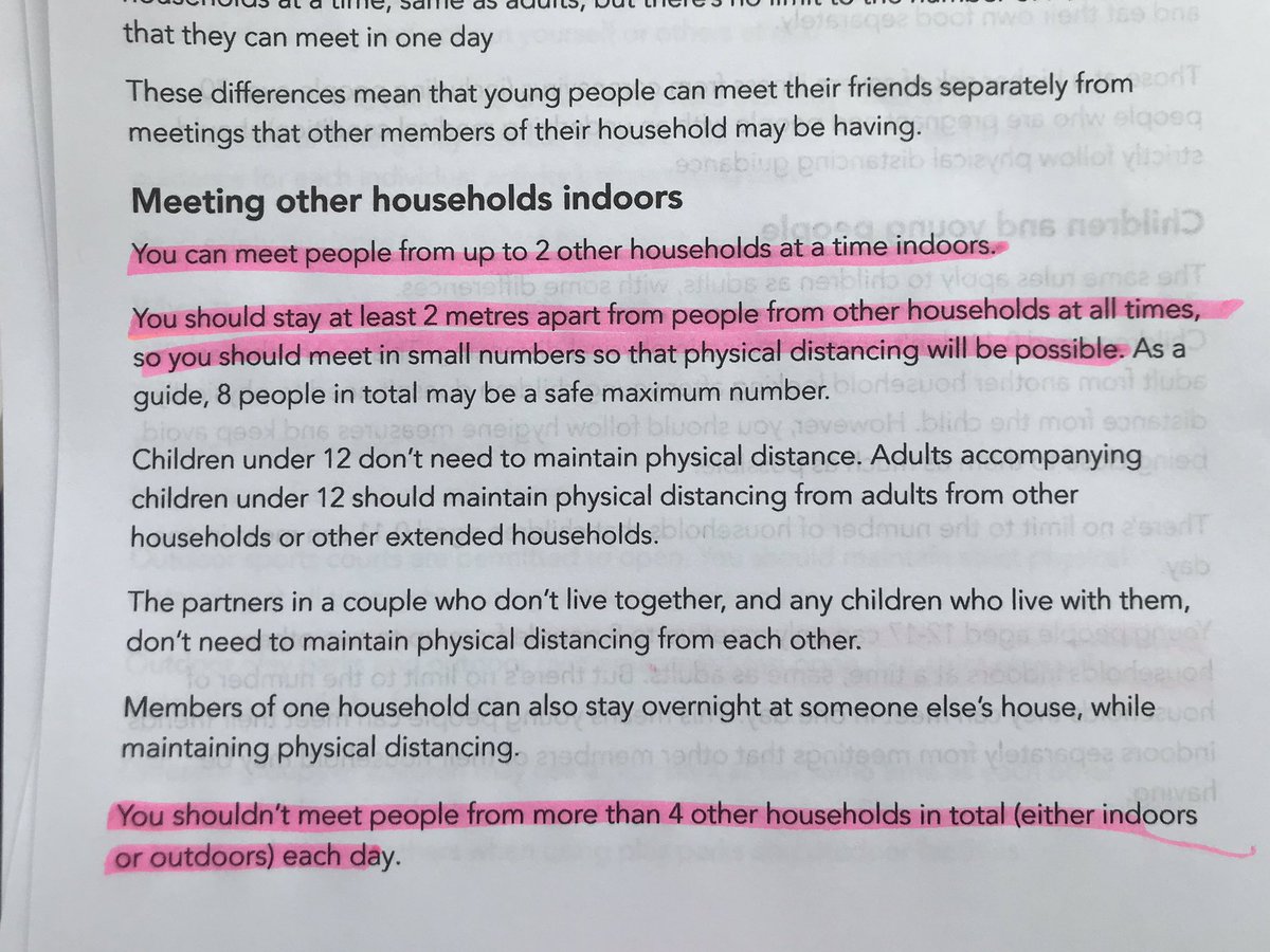 Particular areas of concern include the abandonment of very clear rules regarding: physical distancing, face coverings and meeting other households for anyone over the age of 12, as soon as one sets foot in an educational establishment. 4/6
