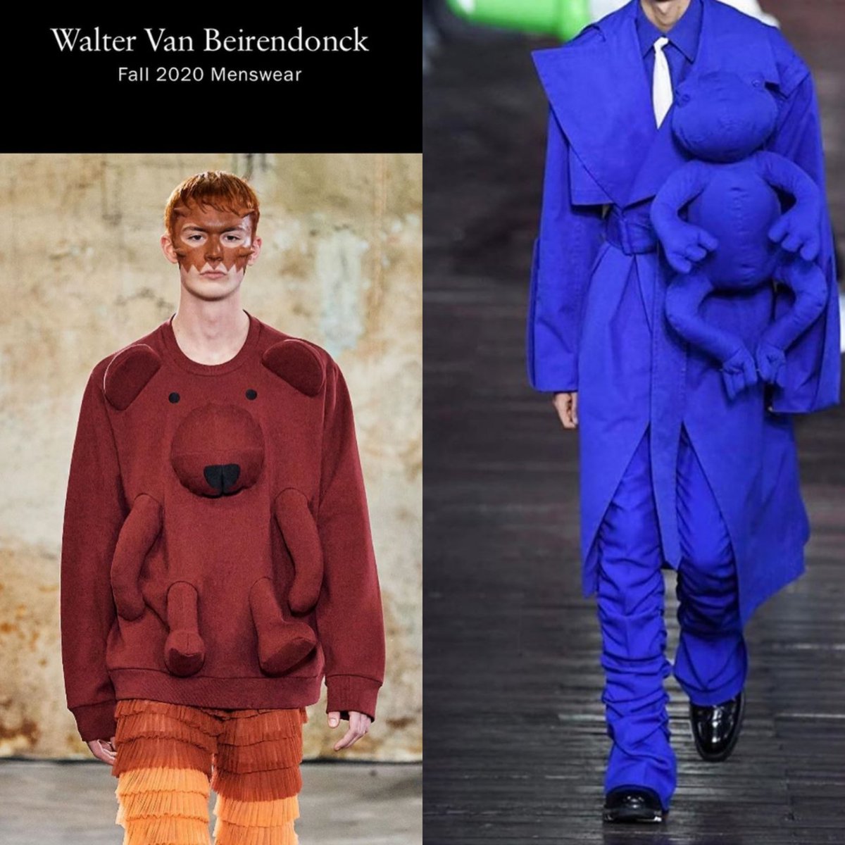 The Artémis Magazine on X: Virgil Abloh of Louis Vuitton has copied  Belgian designer Water Van Beirendonck for Spring 2021. Has virgil gone too  far this time? For comparison, left images are