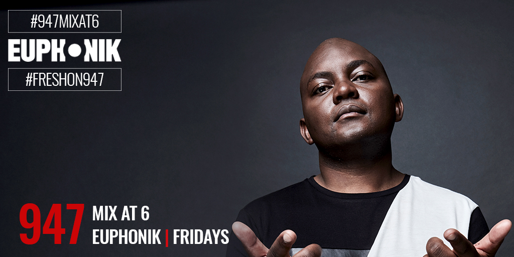 euphonik's tweet photo. The best thing about Fridays, is I get to drop some new tunes. 😁  #947MixAt6 https://t.co/FfyBdYpyDP