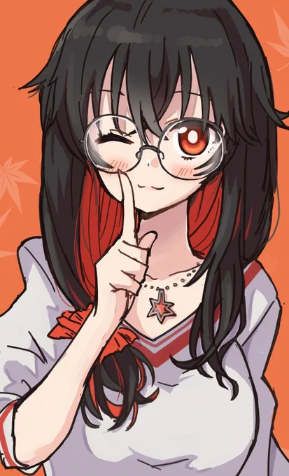 skebの依頼で天沢もみじさん(@momi_amasawa)を描きました。特に指定もなかったので眼鏡差分も描きました。 