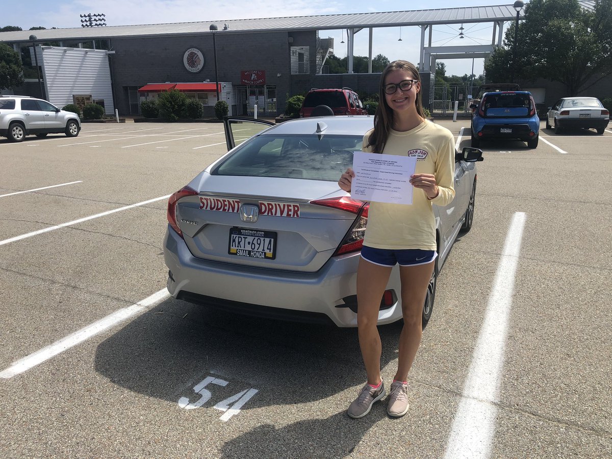AcadOfDriving's tweet photo. Pro Tip for parents: Want to raise great kids? Call Mr. and Mrs. Jones and ask them how they do it.  After teaching her two siblings I had very high expectations.  Alli, of course, met them.  Congratulations, Alli! @EFWarriors https://t.co/epugWjIuef